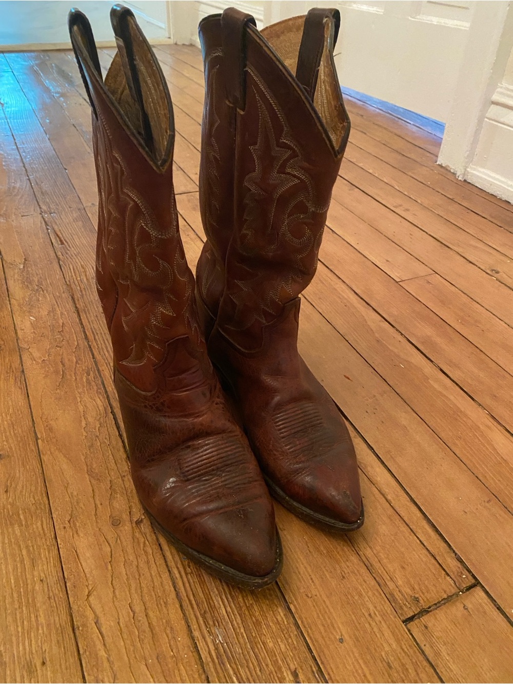 Vintage Anthony’s Brown Leather Men's Cowboy Boots 11D